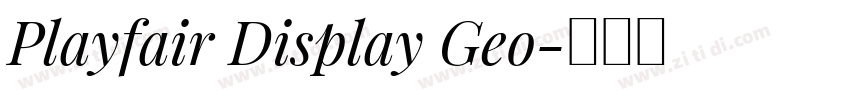 Playfair Display Geo字体转换